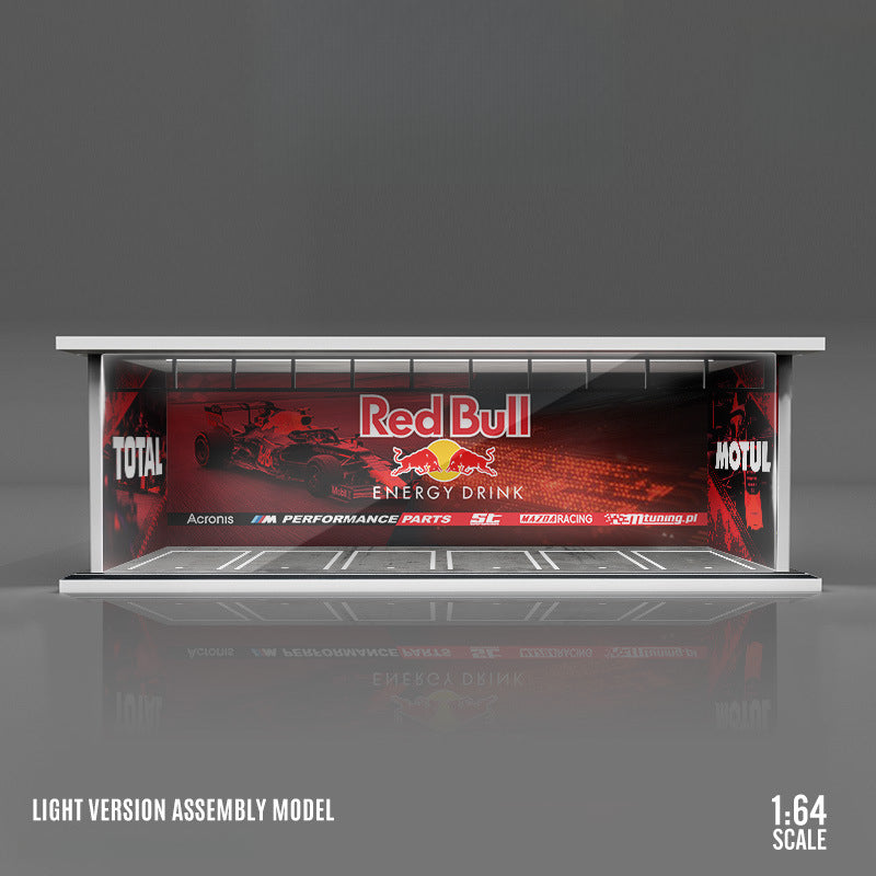 MoreArt 1:64 Beverage Themed Lighted Parking Diorama – Modular Display Scene MODCOLS