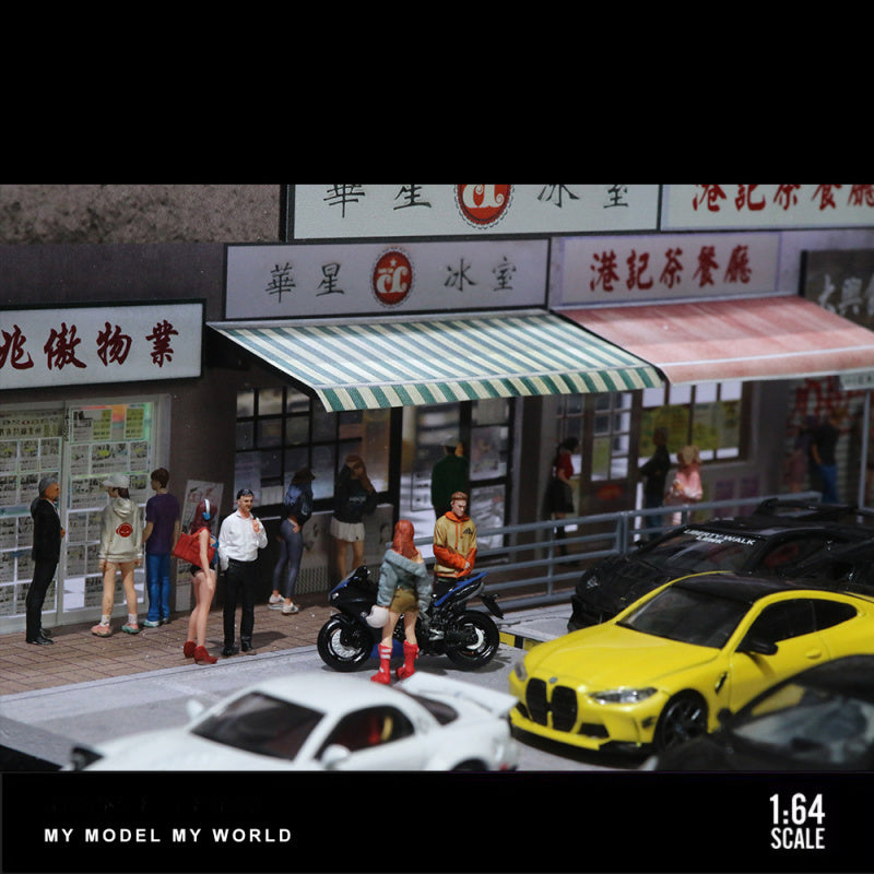 MoreArt 1:64 Hong Kong Street Scene Diorama | Lighted Display Model MODCOLS