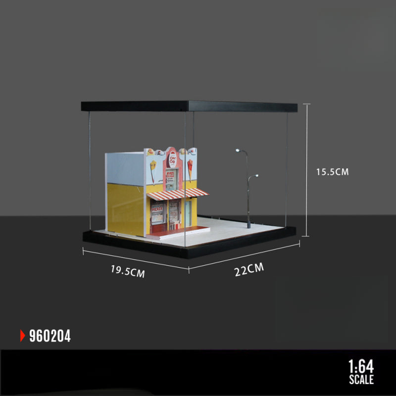 MoreArt 1:64 Street Side Scene Lighted Assembly Series 04 Diorama Model MODCOLS