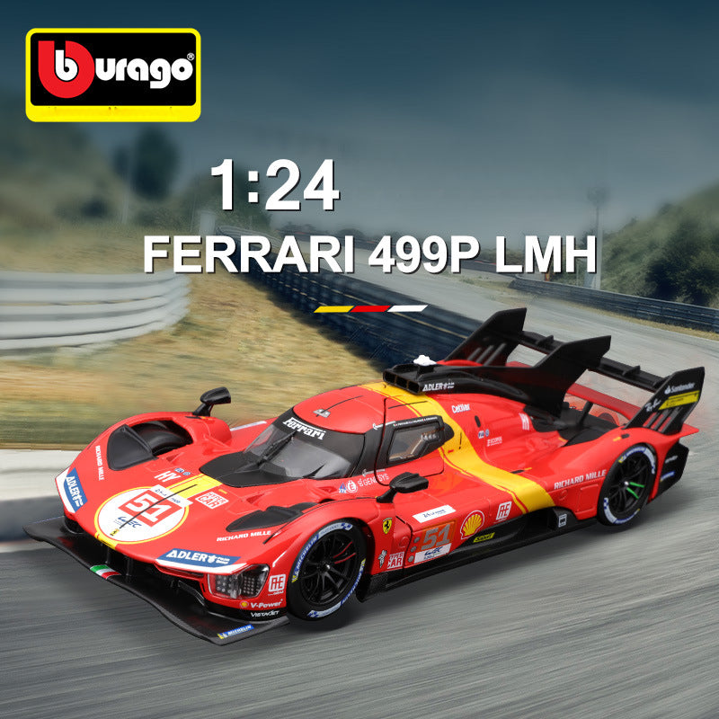 Bburago 1:24 Ferrari Le Mans 499P Die cast Model Car MODCOLS