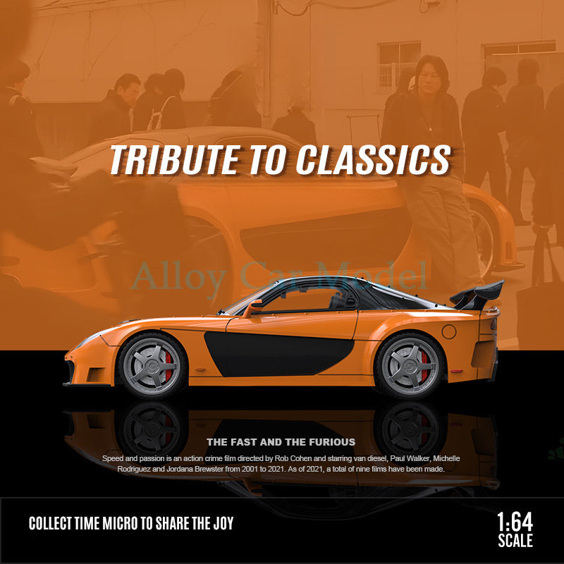 TimeMicro 1:64 Mazda RX 7 Veilside Fast & Furious Diecast Model MODCOLS