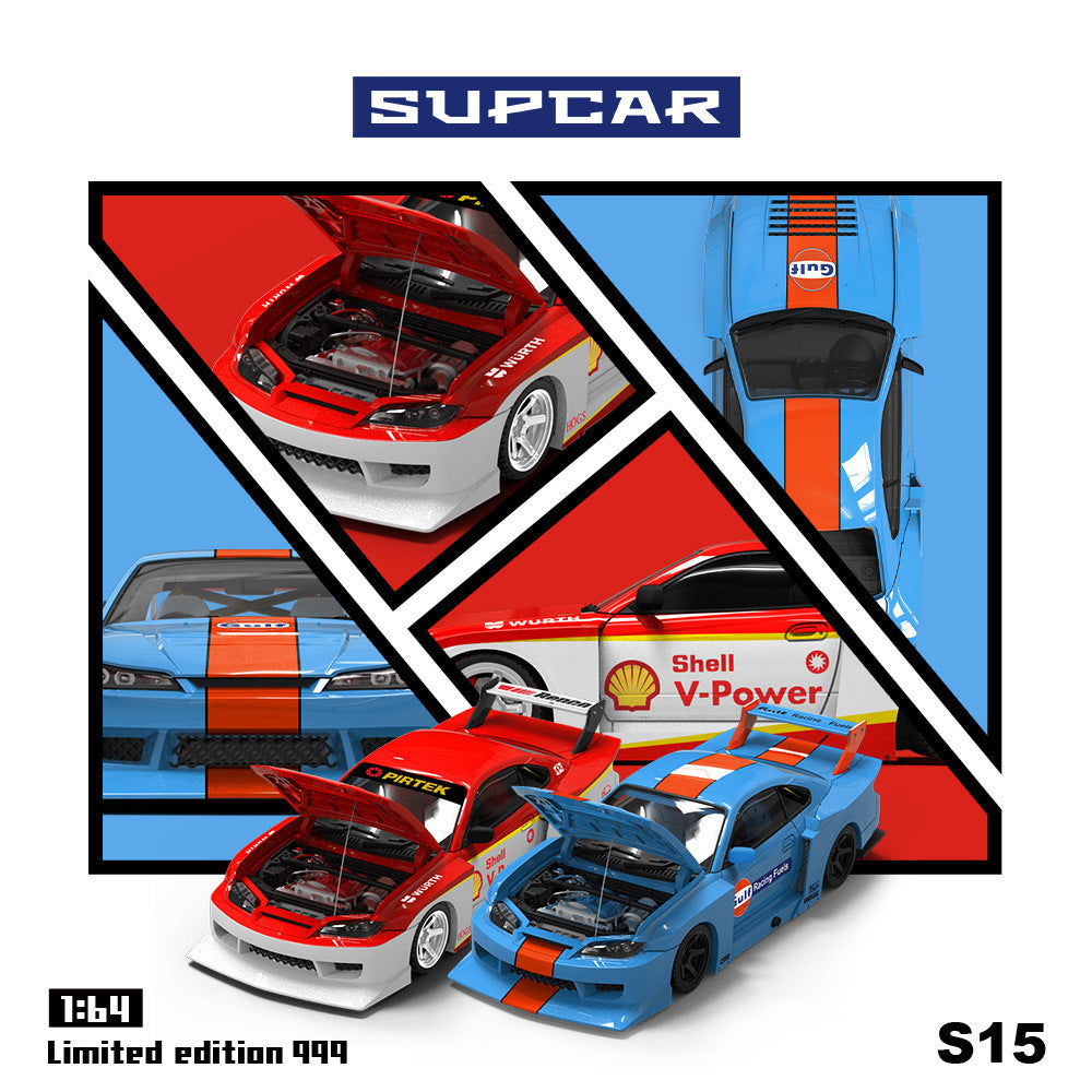 SUPCAR 1:64 Nissan S15 Shell & Gulf Oil Die cast Model MODCOLS