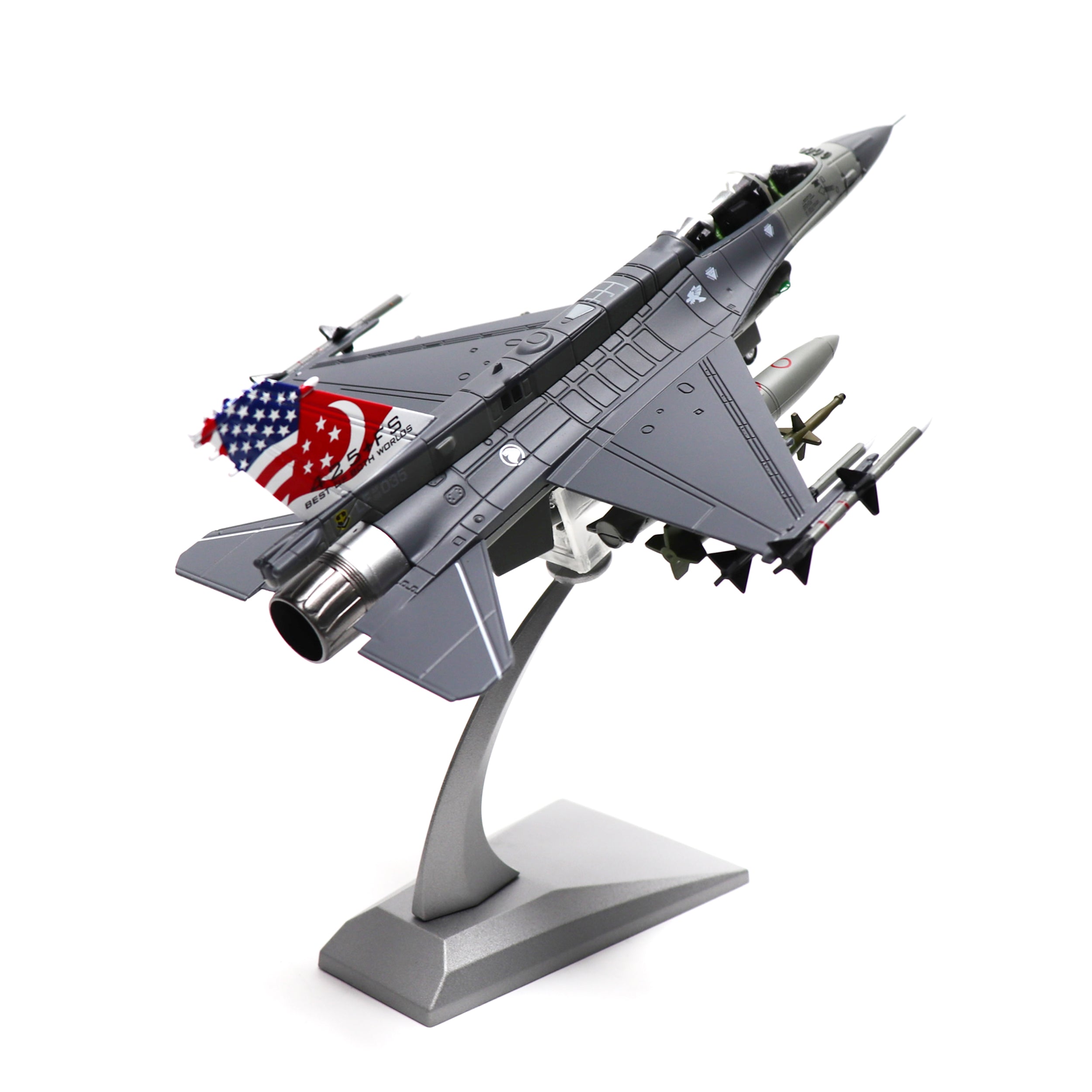 1/72 F-16D Fighting Falcon Singapore Jet Model – Diecast Alloy Aircraft