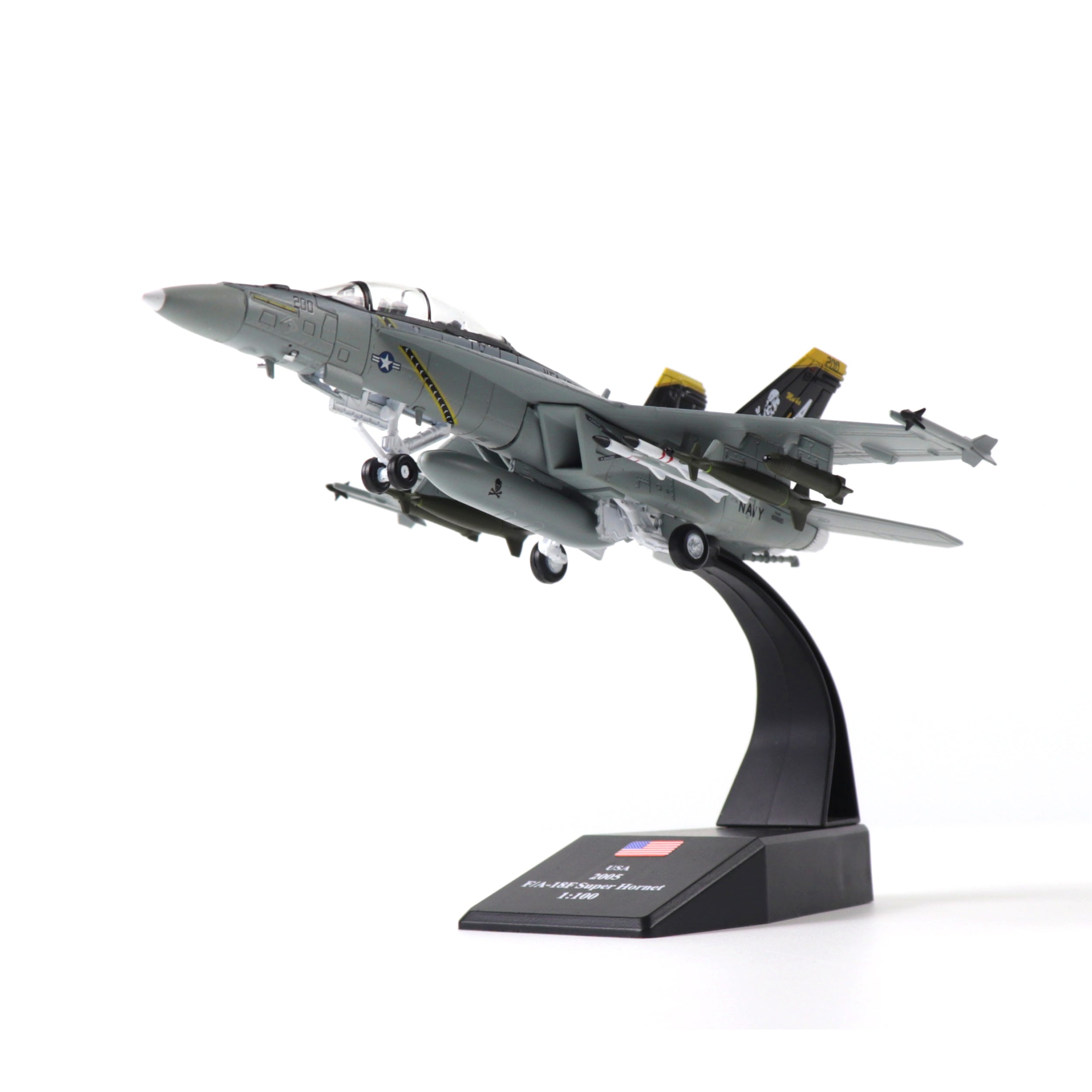 1/100 F/A-18 Super Hornet Jolly Roger Die-cast Fighter Jet Model