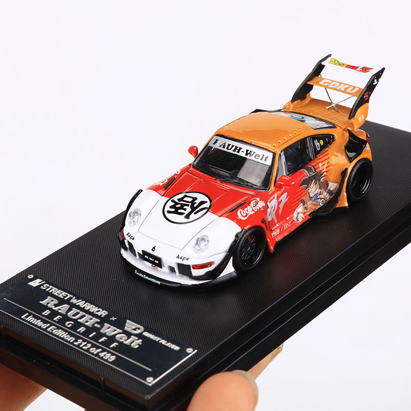 SW 1:64 Porsche RWB 993 Widebody Diecast Model with Anime Livery MODCOLS