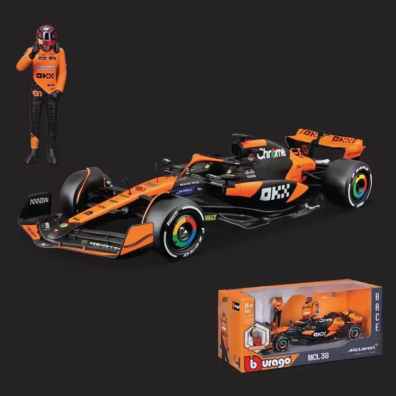 Bburago 1:24 2024 Miami MCL38 McLaren F1 Diecast Model Formula 1 Collectible Car MODCOLS