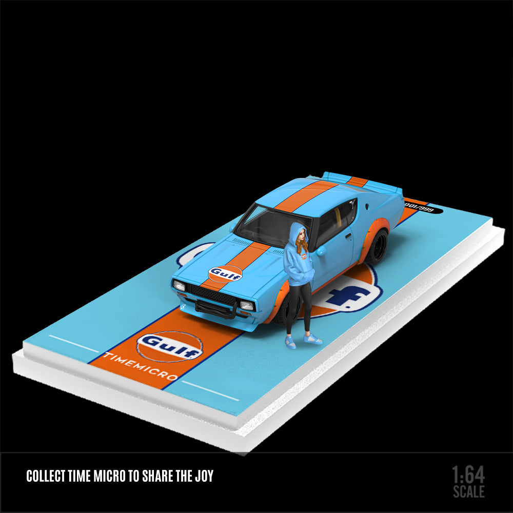 TIMEMICRO 1:64 Nissan KPGC110 Gulf & ADVAN Diecast Model MODCOLS