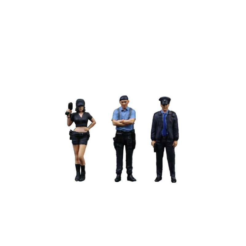 MoreArt 1:64 Police Officer Male & Female Resin Figure Set MODCOLS