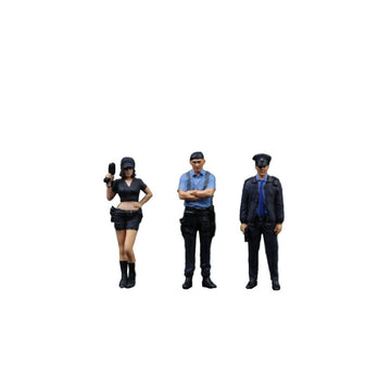 MoreArt 1:64 Police Officer Male & Female Resin Figure Set MODCOLS