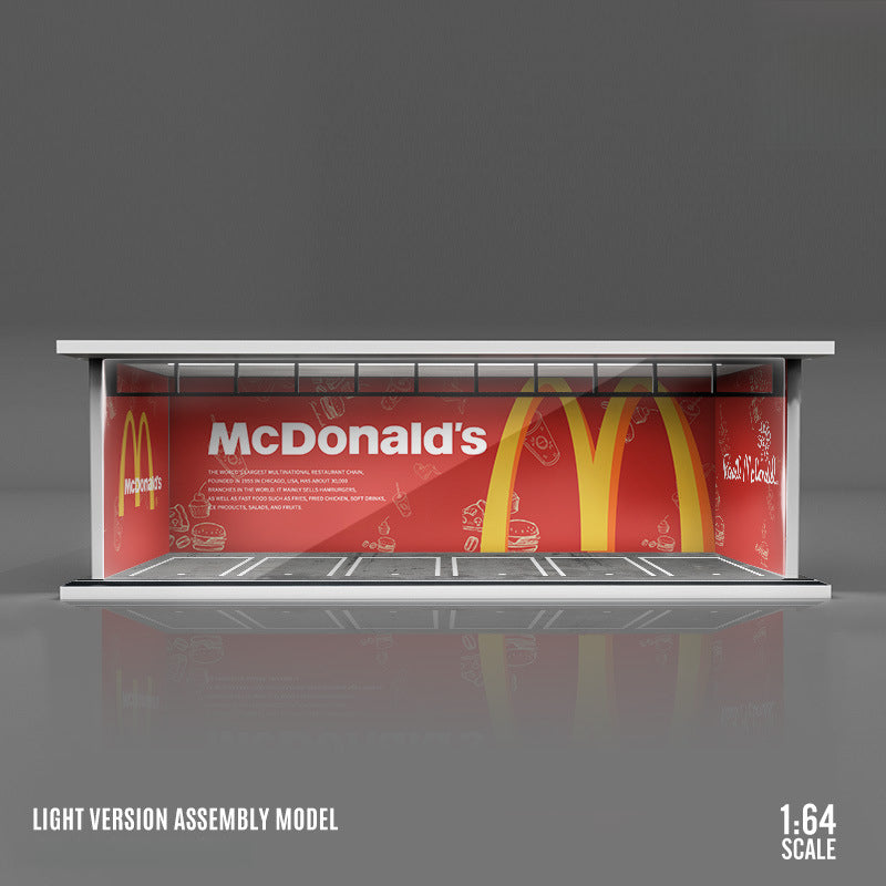 MoreArt 1:64 Themed Light Up Parking Lot Diorama Display MODCOLS