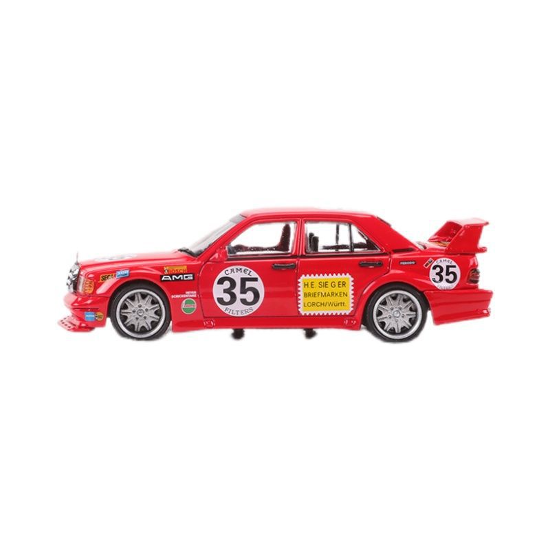 LMLF 1:64 Mercedes Benz 190E W201 2.5 16 Evolution ’Red Pig’ Diecast Model MODCOLS