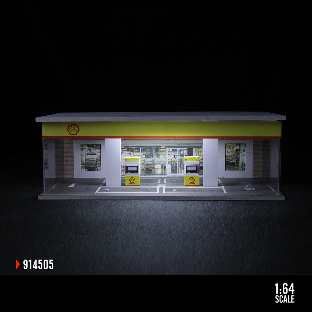 MoreArt 1:64 Simple Gas Station Display Scene Model MODCOLS