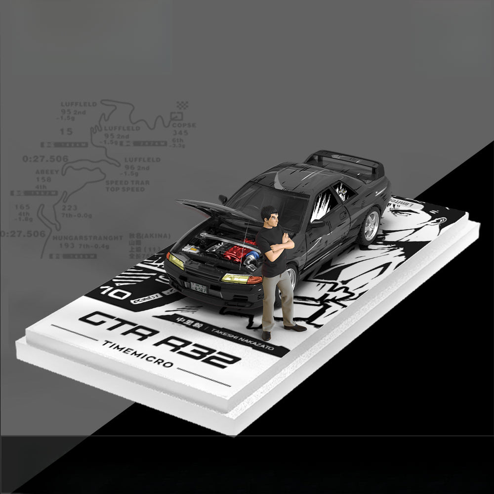 TimeMicro 1:64 Nissan GTR32 Initial D Manga Edition Diecast Model Car