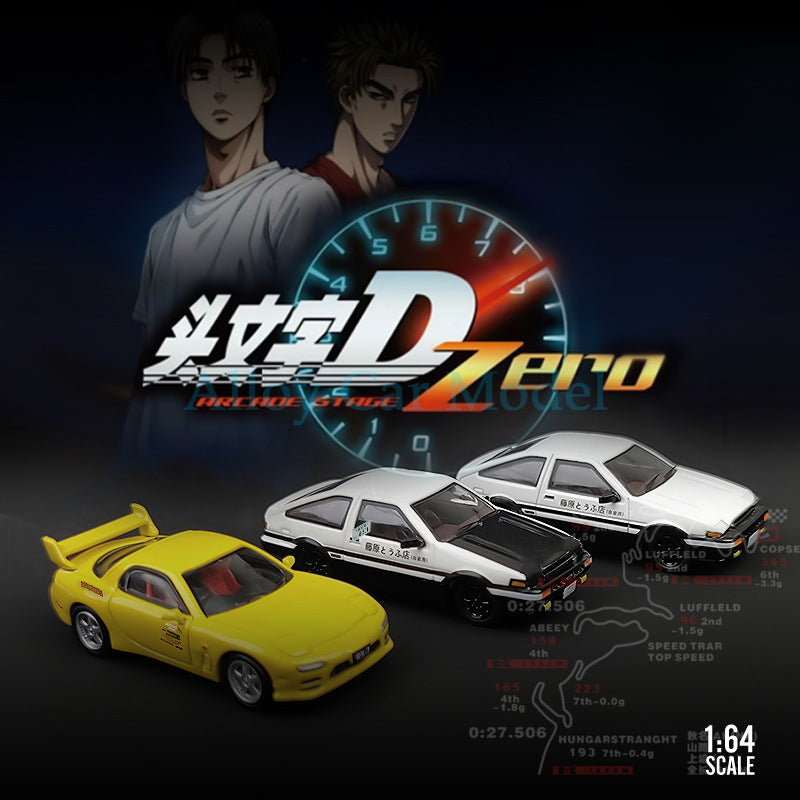 TM 1:64 Toyota AE86 Initial D Closed Light Edition & Mazda RX 7 Diecast Model MODCOLS