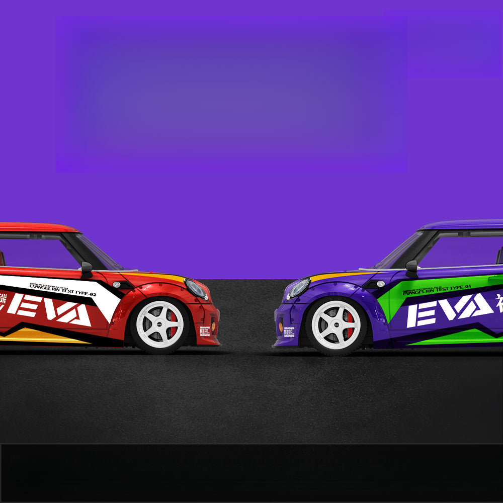 TIMEMICRO 1:64 MINI Cooper EVA Unit 01 & Unit 02 Diecast Model MODCOLS