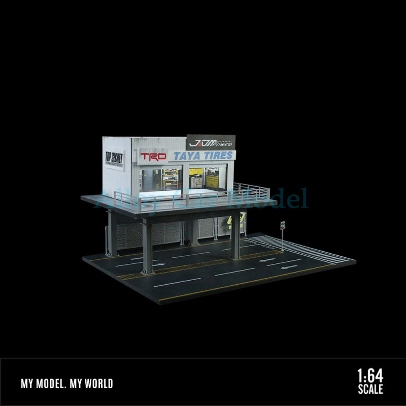 MoreArt 1:64 Repair Shop & Steel Platform Garage Scene Model MODCOLS