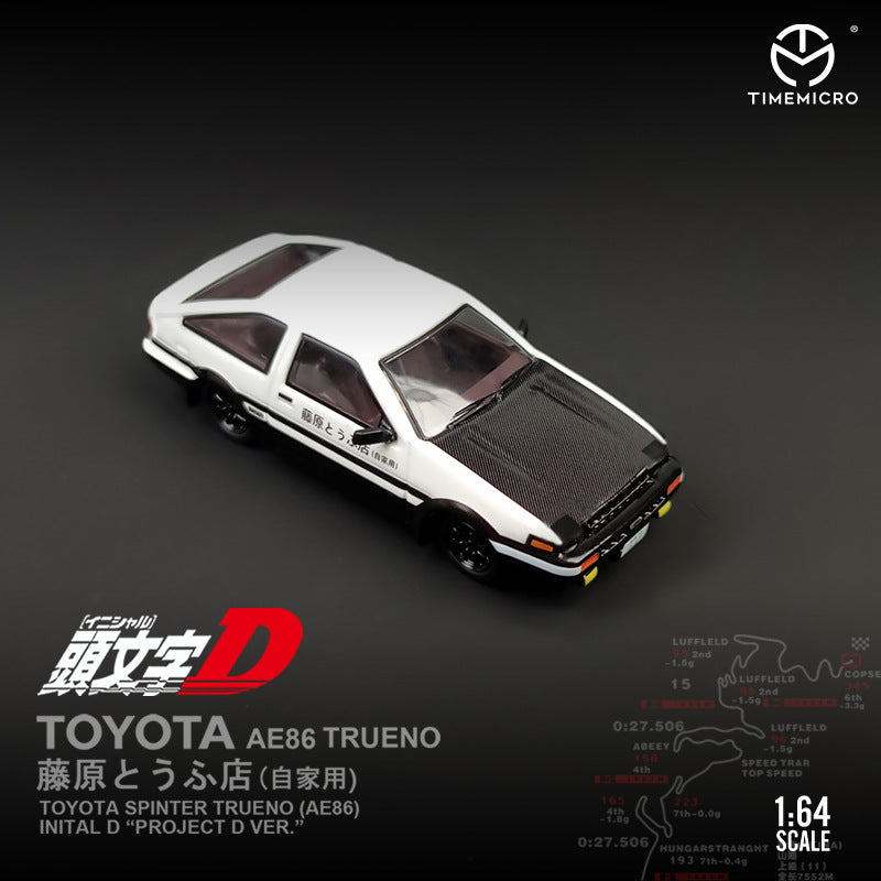 TimeMicro 1:64 Initial D Toyota AE86 & Mazda RX 7 Closed Headlight Diecast Model MODCOLS
