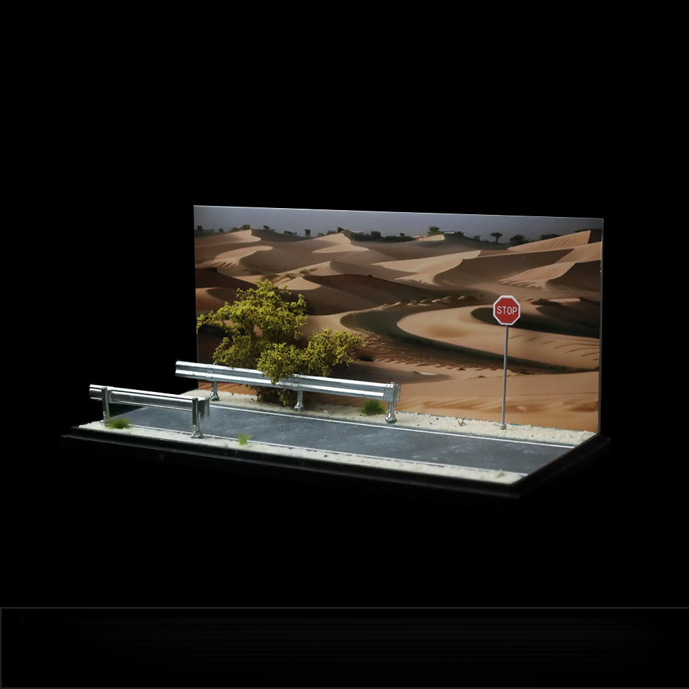 MoreArt 1:64 Desert Road Diorama Scene Model