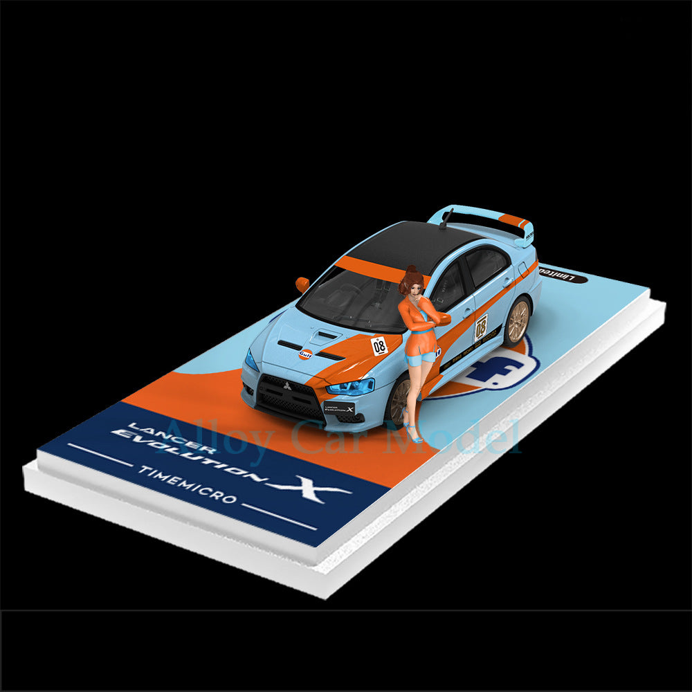 TimeMicro 1:64 Mitsubishi EVO X Gulf Livery Diecast Model MODCOLS