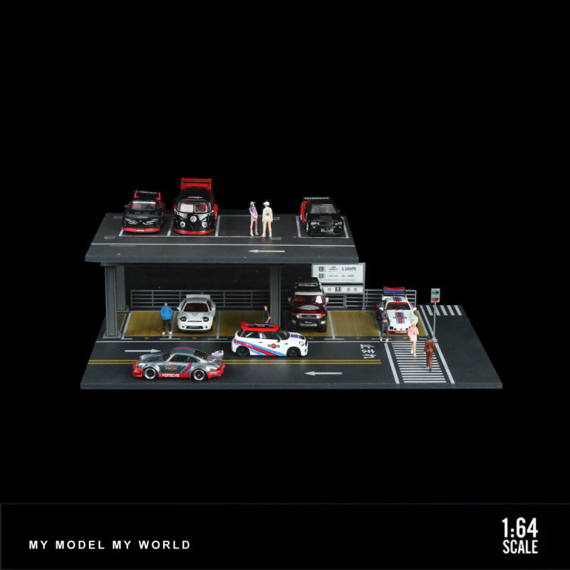 MoreArt 1:64 Repair Shop & Steel Platform Garage Scene Model MODCOLS