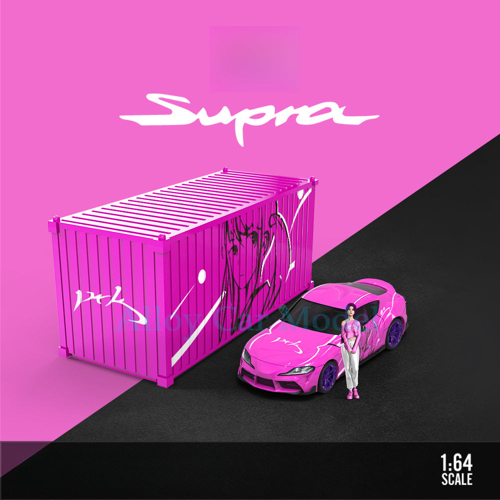 TimeMicro 1:64 Toyota A90 Pink Girl Die Cast Model Car MODCOLS