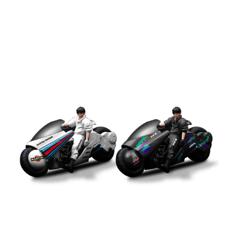 MoreArt 1:64 Akira Motorcycle Figurine Set Resin Model MODCOLS