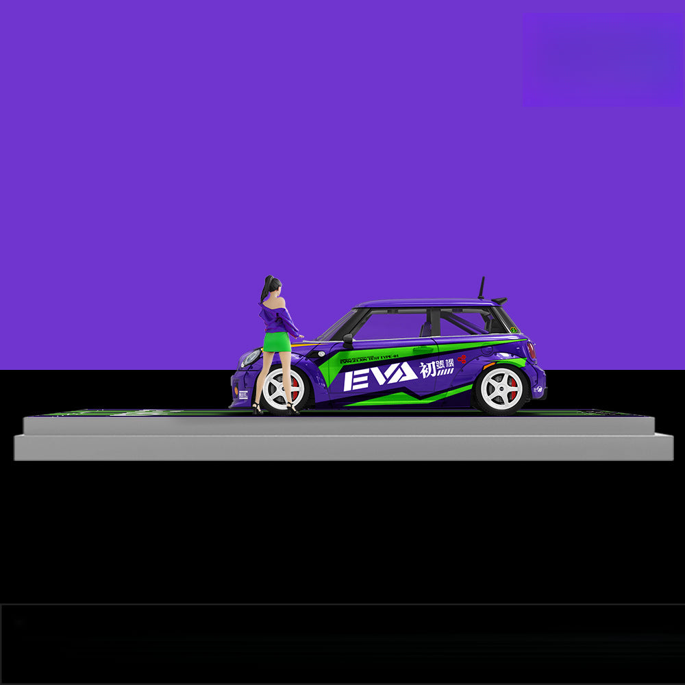 TIMEMICRO 1:64 MINI Cooper EVA Unit 01 & Unit 02 Diecast Model MODCOLS