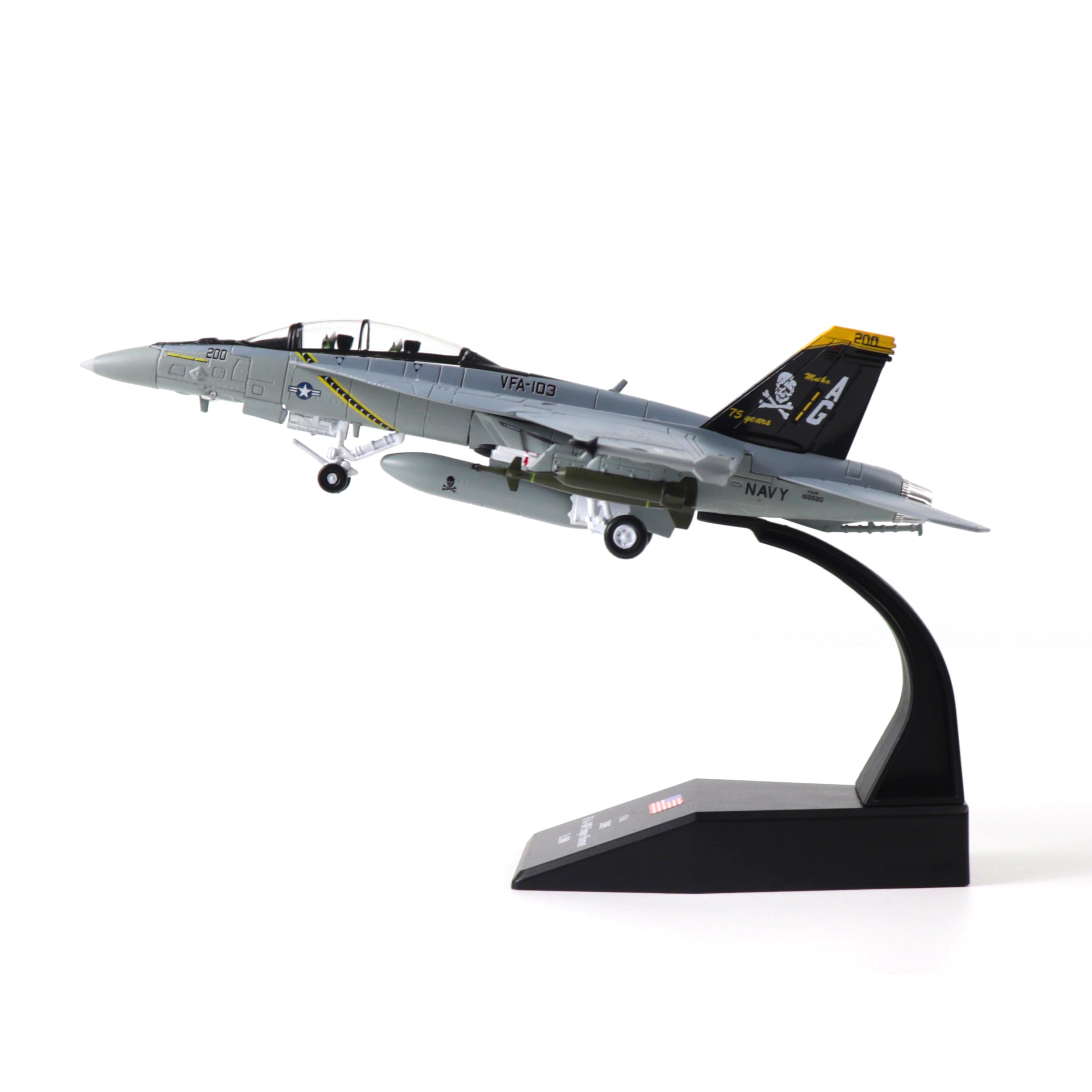 1/100 F/A-18 Super Hornet Jolly Roger Die-cast Fighter Jet Model