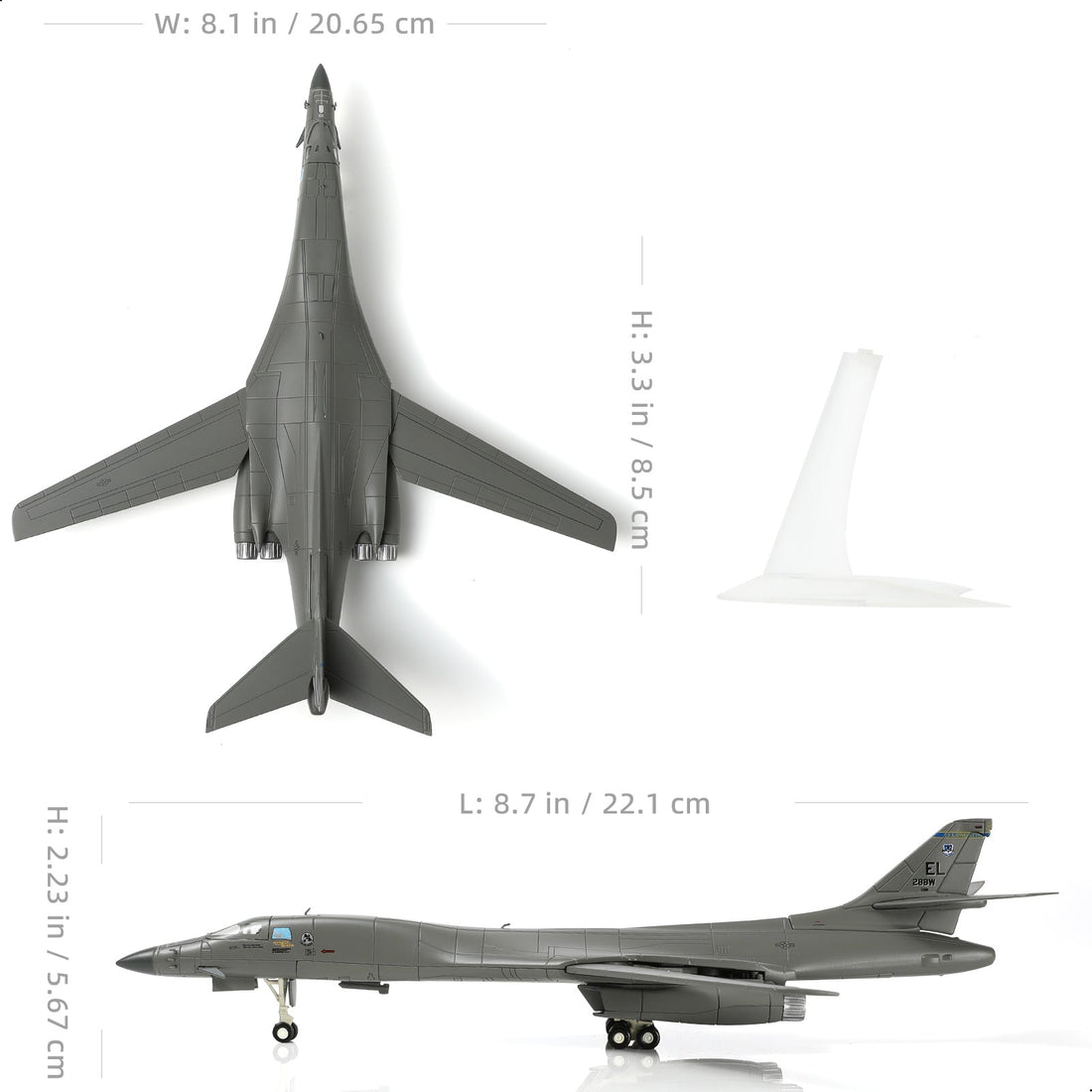 1/200 B-1B Lancer Bomber Diecast Model – USAF Alloy Aircraft