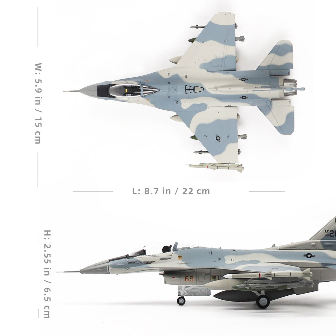 1/72 F-16C Fighting Falcon (1990 Fulcrum) Diecast Fighter Jet Model