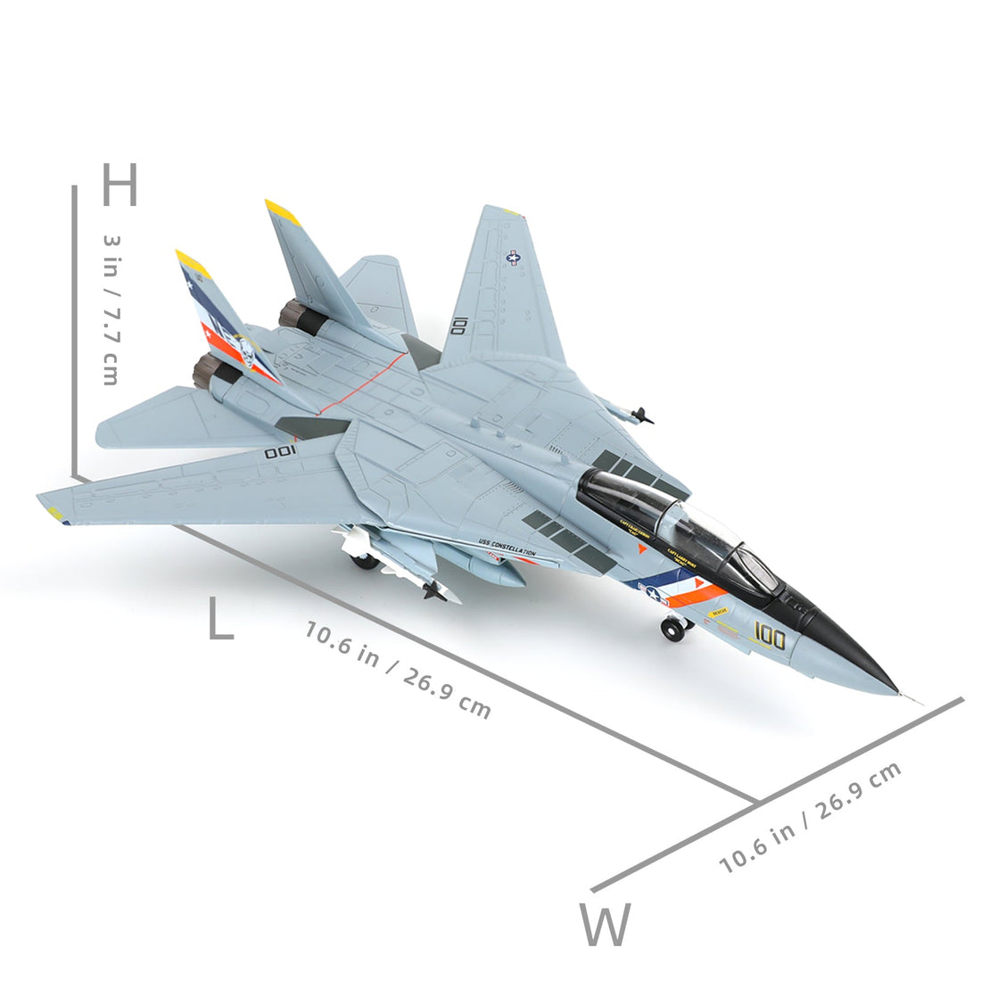 1/72 F-14A Tomcat VF-2 Bounty Hunters Diecast Fighter Jet Model with Stand