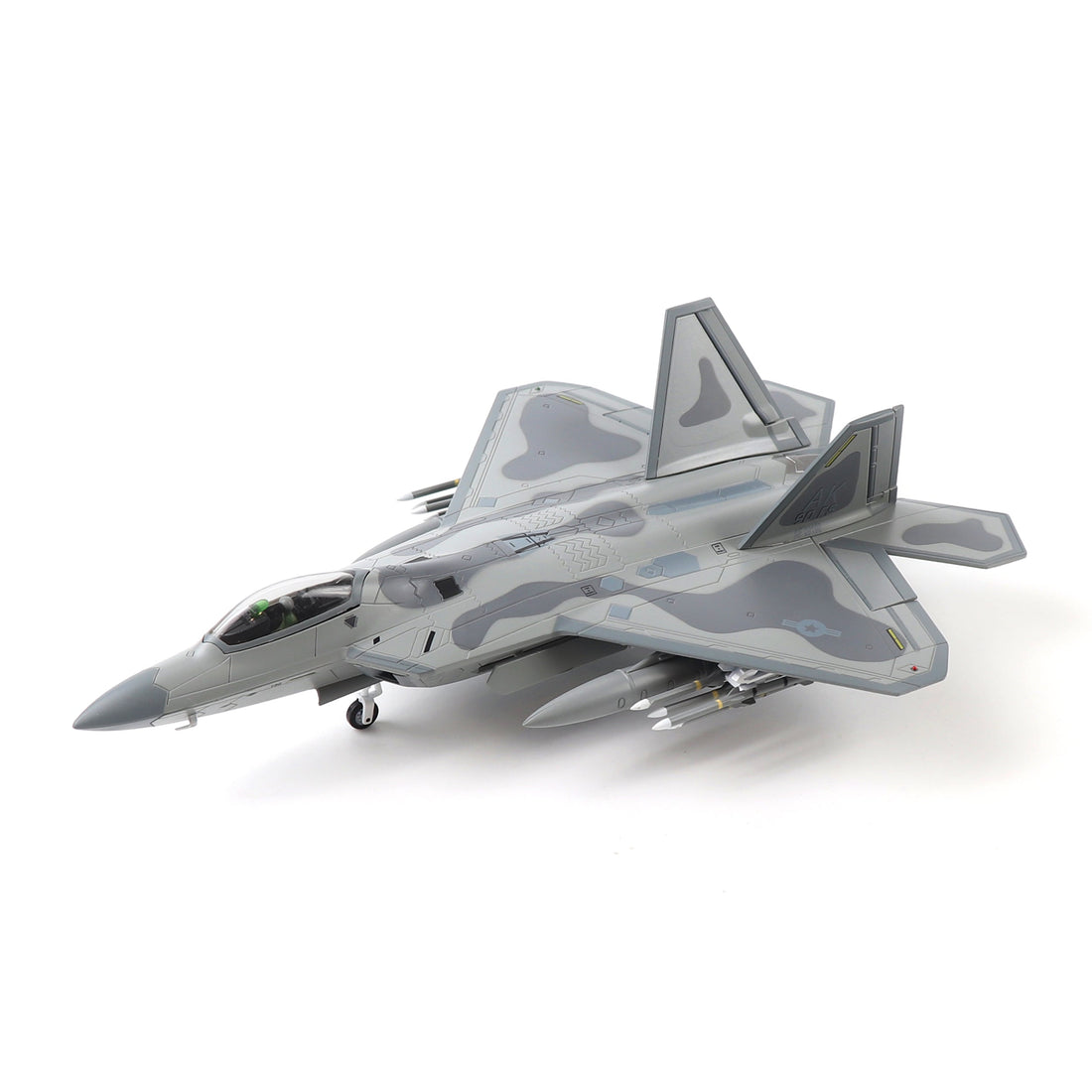 1/72 F-22 Raptor Die-cast Fighter Jet – AK 90FS USAF Model