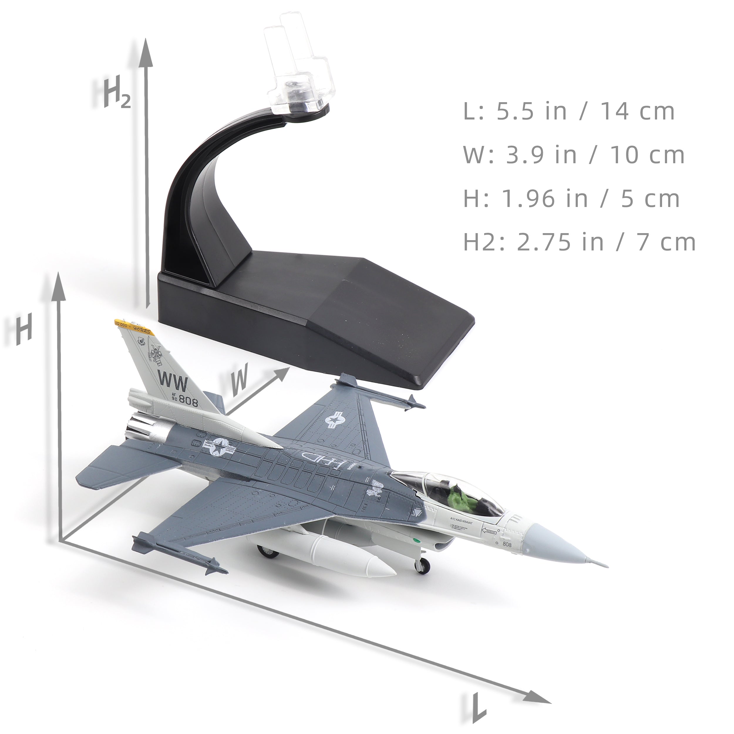 1/100 F-16C Fighting Falcon (Misawa AFB 35th) Diecast Fighter Jet Model