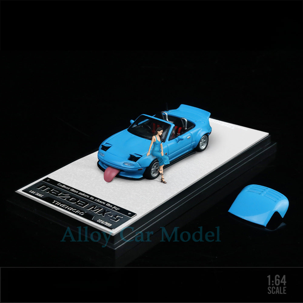 TimeMicro 1:64 Mazda MX5 Solid Color Diecast Model