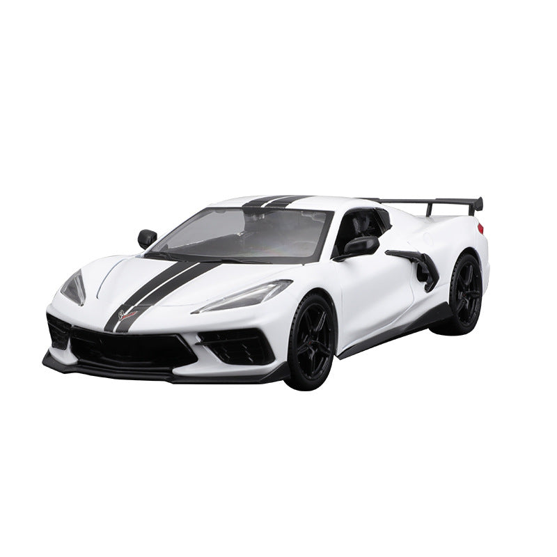 Maisto 1:24 2020 Chevrolet Corvette White Die Cast Car Model MODCOLS