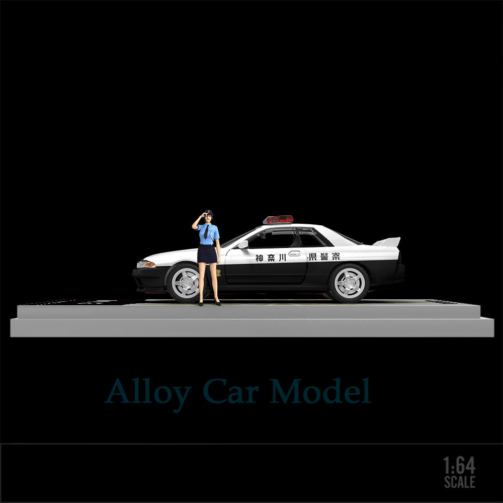 TimeMicro 1:64 Nissan GTR R32 Japanese Police Car Diecast Model MODCOLS