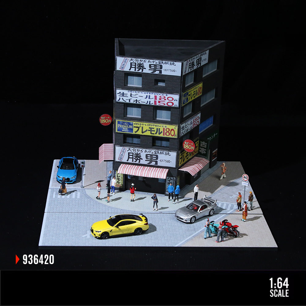 MoreArt 1:64 Katsuo Teppanyaki & Curry Shop Light Up Scene Model MODCOLS