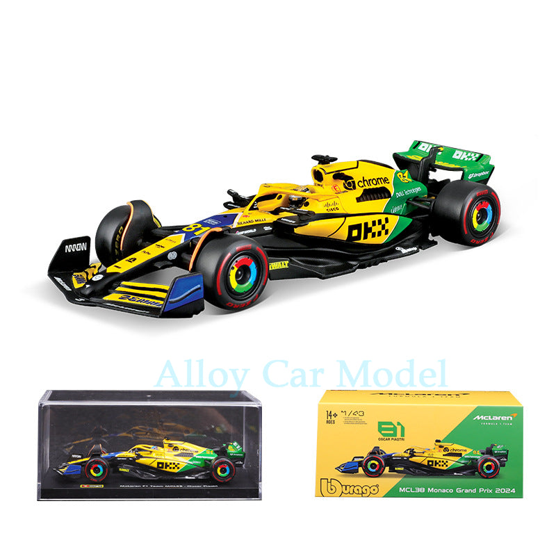 Bburago 1:43 McLaren MCL38 Monaco GP F1 Diecast Model MODCOLS