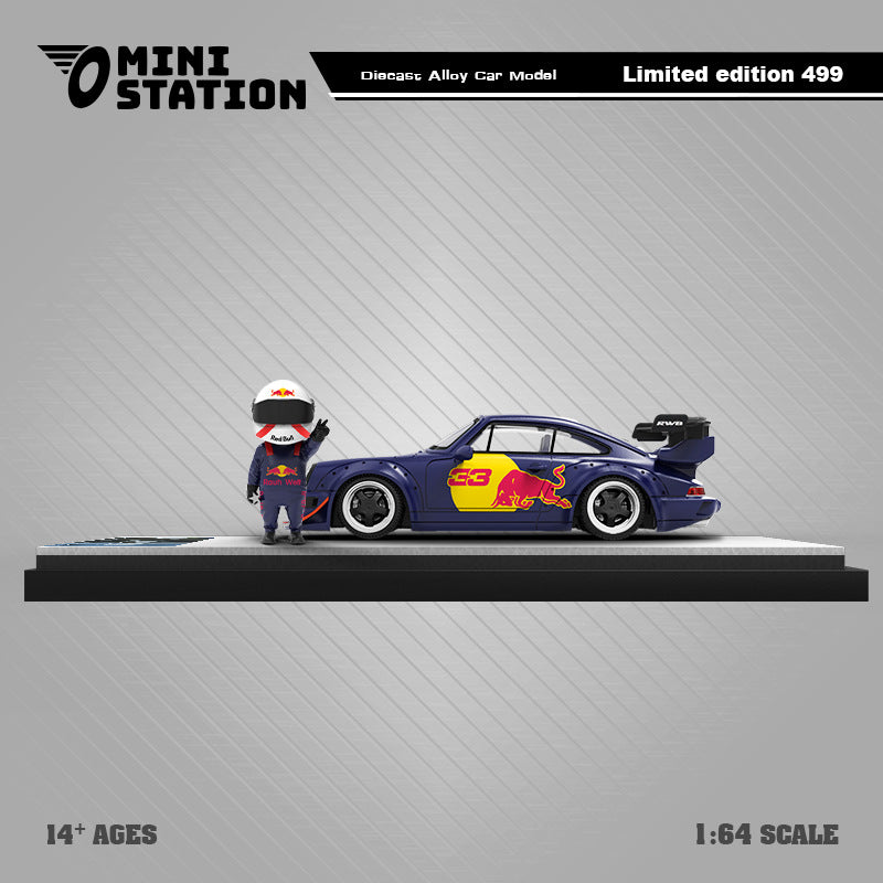 1:64 RWB964 Red Bull No.33 Die cast Alloy Car Model – Mini Station MODCOLS