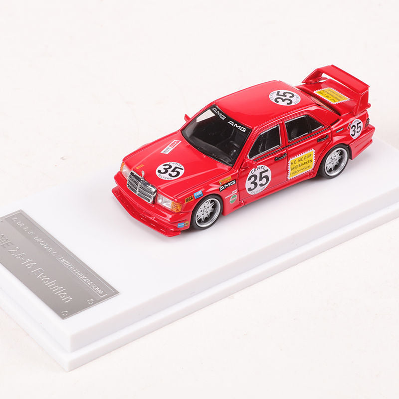LMLF 1:64 Mercedes Benz 190E W201 2.5 16 Evolution ’Red Pig’ Diecast Model MODCOLS