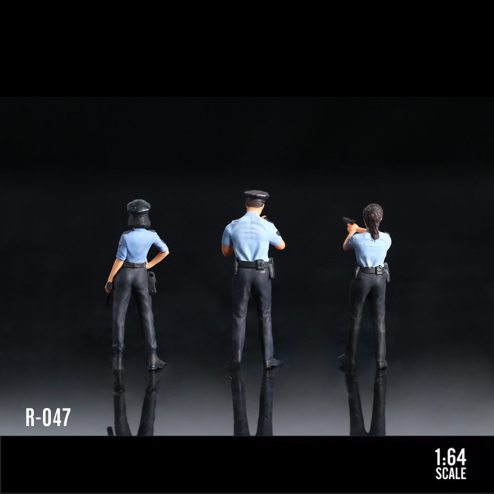 MoreArt 1:64 On Duty Police Figure Resin Set MODCOLS