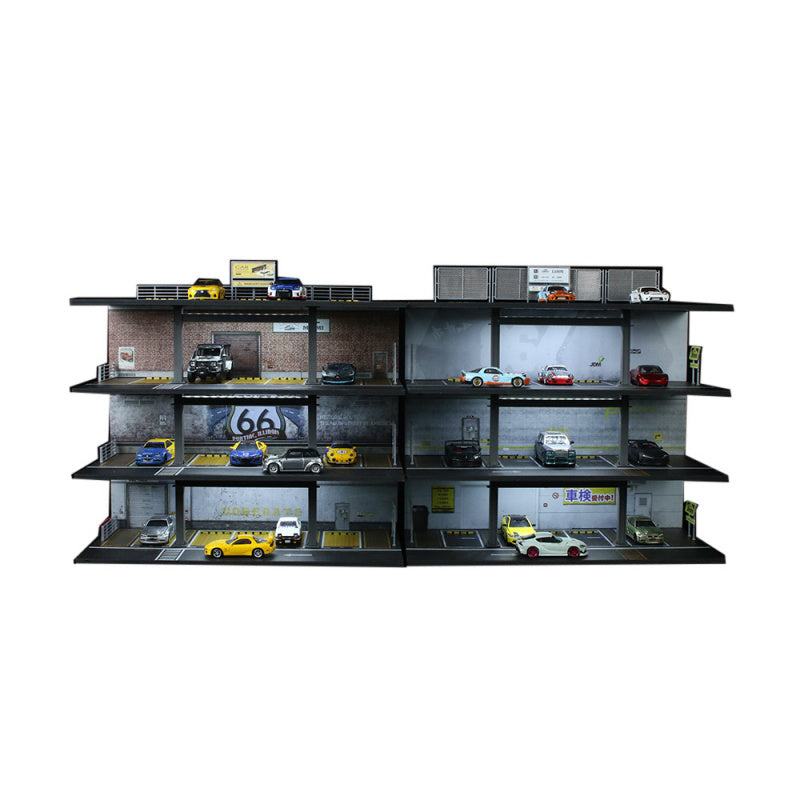 MoreArt 1:64 Steel Frame Garage Lighted Display Scene Model MODCOLS