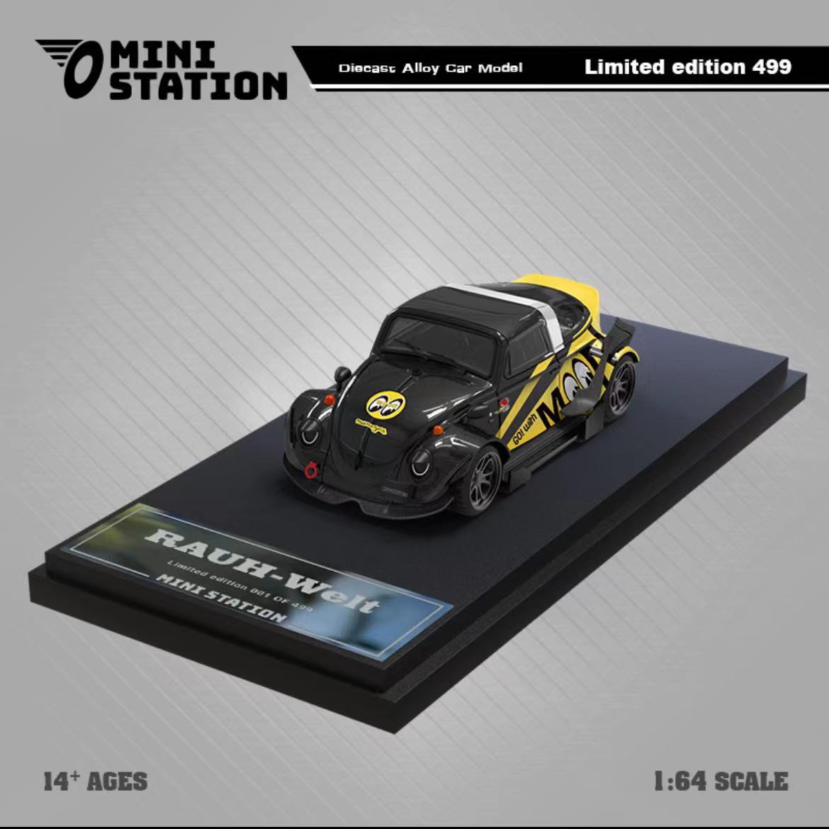TimeMicro 1:64 RWB Beetle Diecast Model – Solid Color MODCOLS
