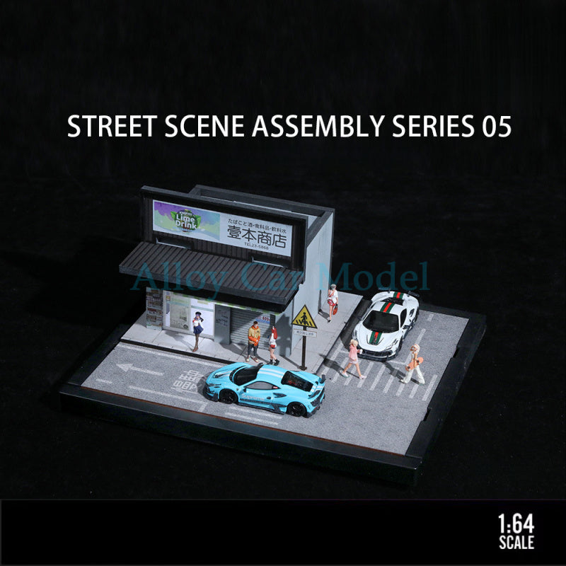 MoreArt 1:64 Street Side Scene Lighted Assembly Series 05 Diorama Model MODCOLS