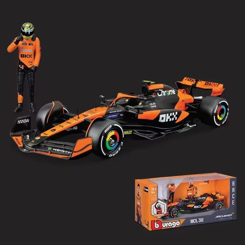 Bburago 1:24 2024 Miami MCL38 McLaren F1 Diecast Model Formula 1 Collectible Car MODCOLS