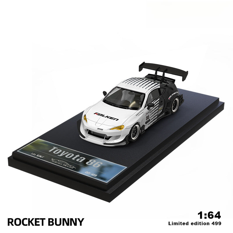 AM Aurora 1:64 Black & White Falken Livery Die Cast Car Model Set MODCOLS