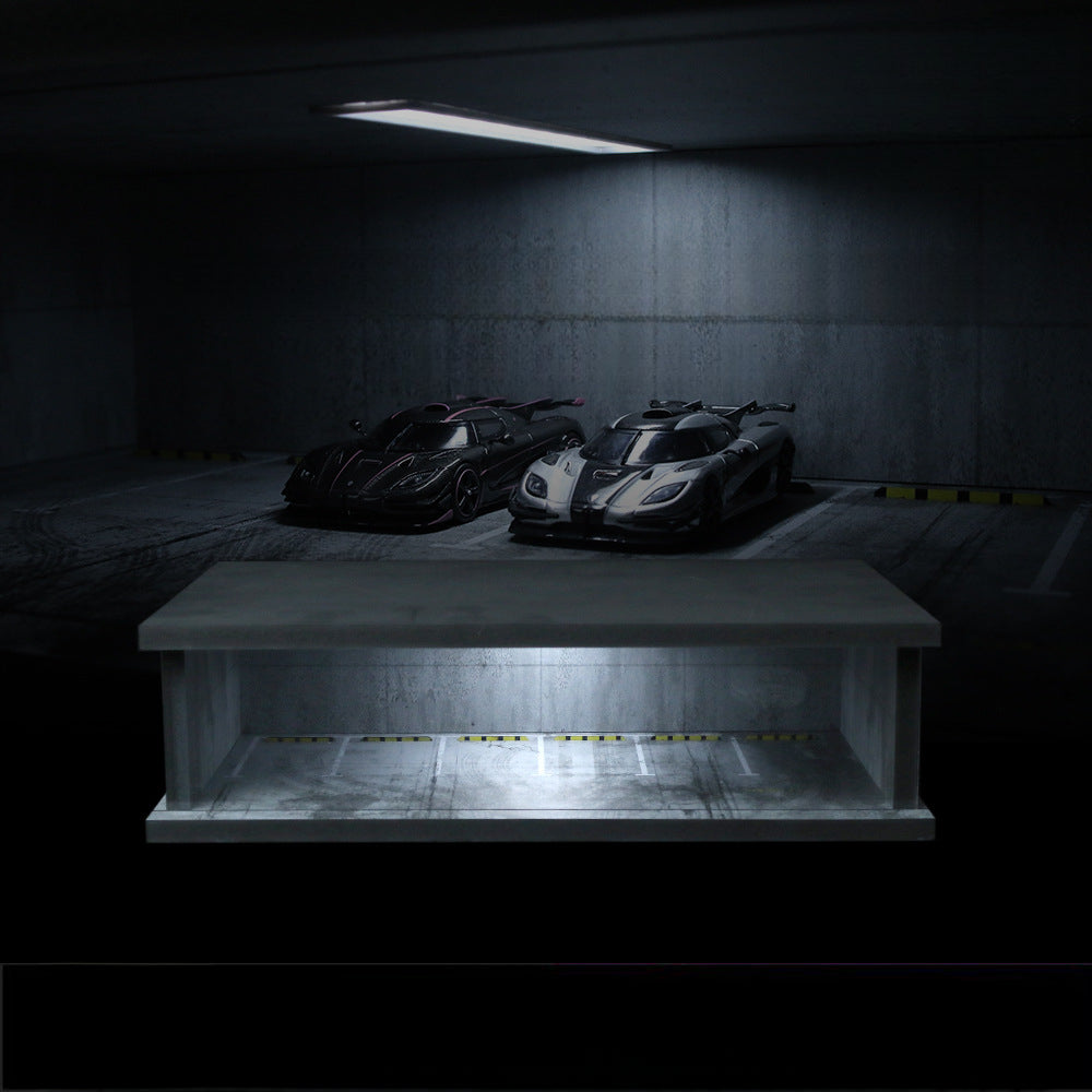 MoreArt 1:64 Underground Parking Garage Light-Up Diorama