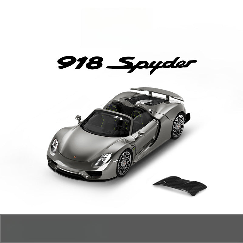 TimeMicro 1:64 Porsche 918 Spyder Liquid Silver Limited Edition Diecast Model MODCOLS