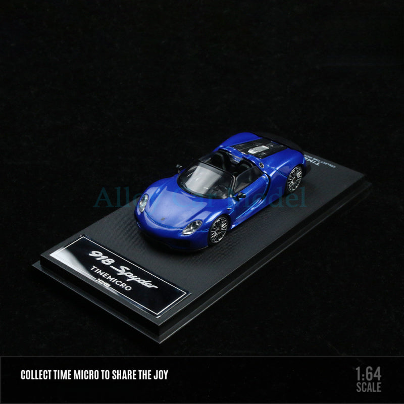 TimeMicro 1:64 Porsche 918 Diecast Model – Solid Color MODCOLS