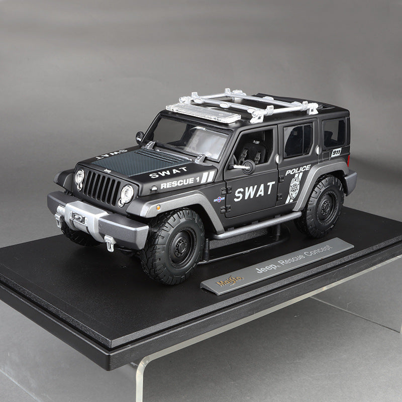 Maisto 1:18 Jeep Wrangler Special Police Edition Diecast Off Road SUV Model MODCOLS